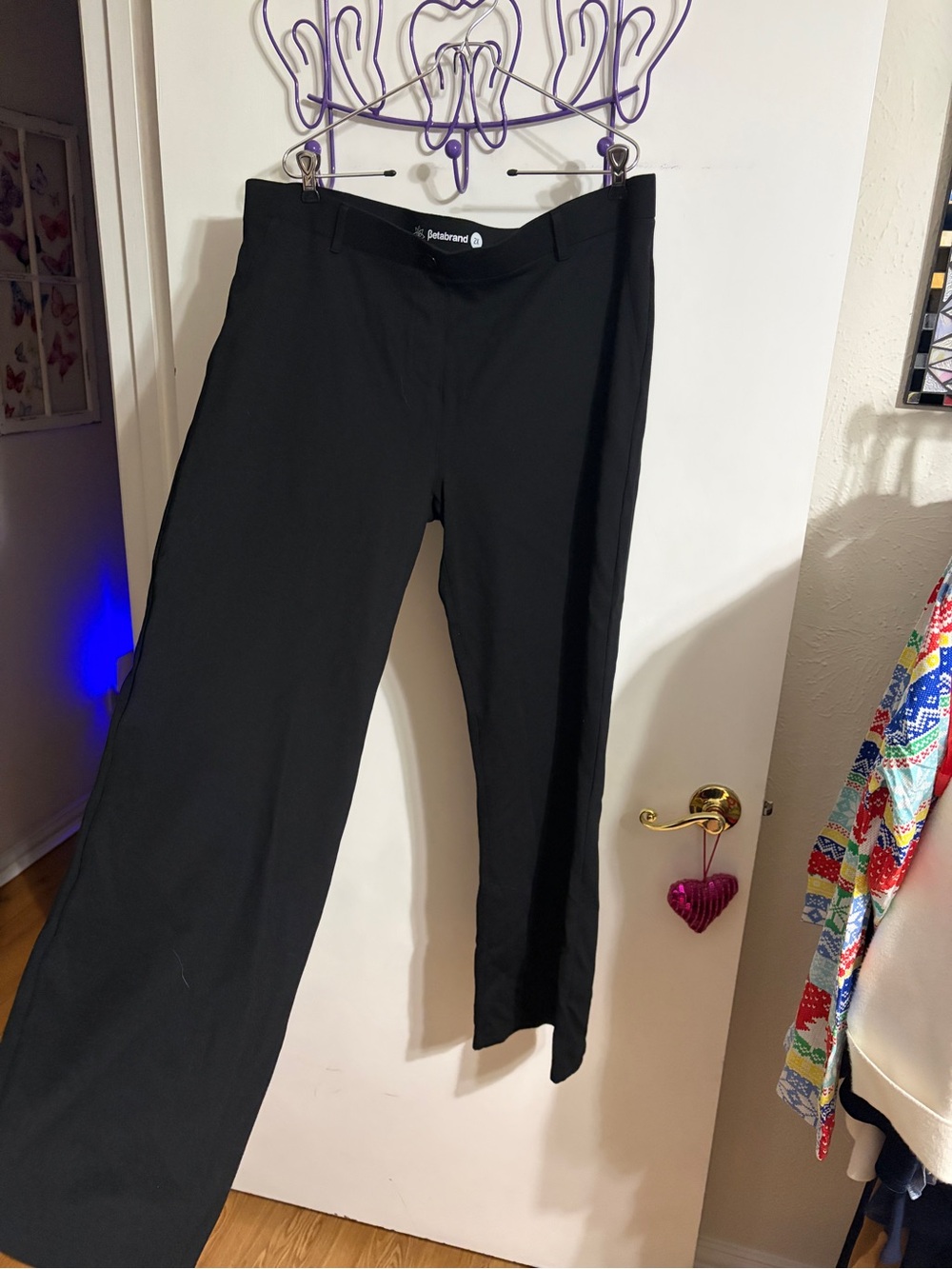🧡 2X Betabrand Black Womens Stretch Pants